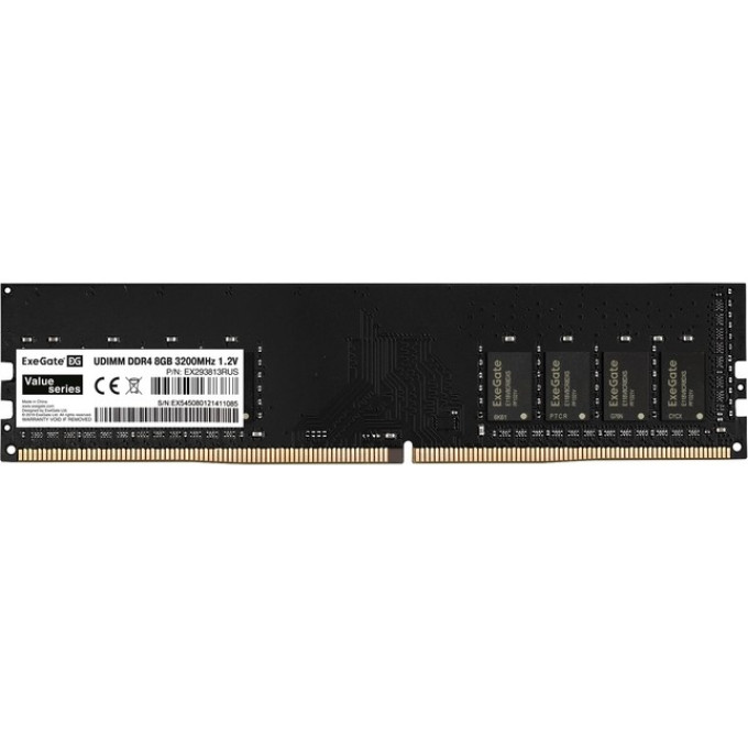 Оперативная память EXEGATE VALUE DIMM DDR4 8GB 3200MHz EX293813RUS